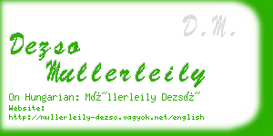 dezso mullerleily business card